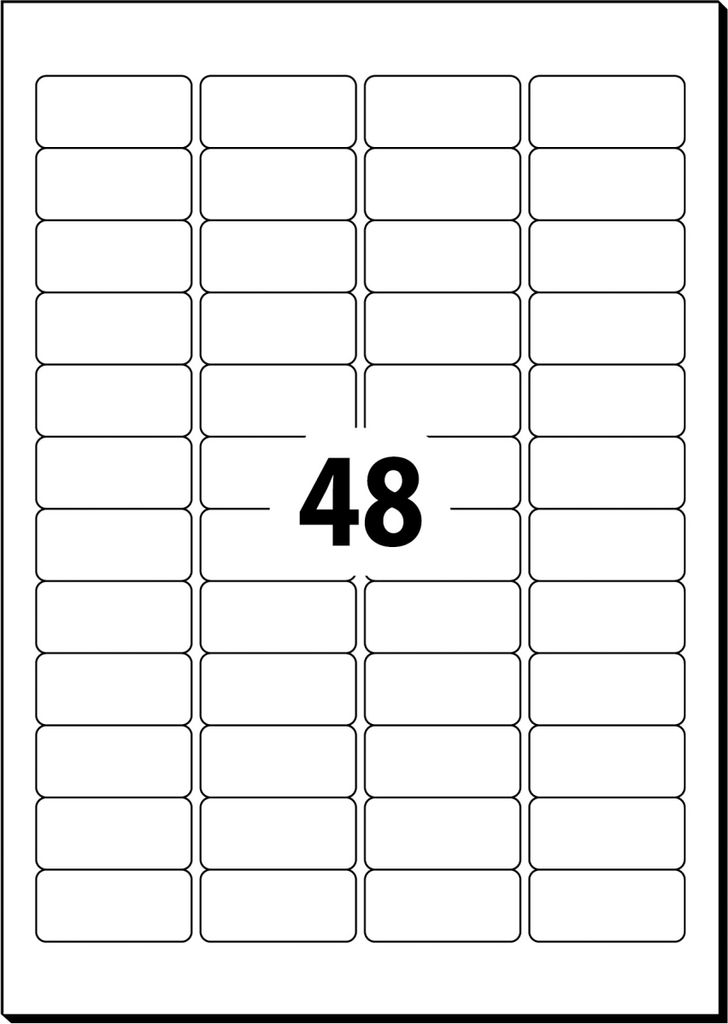 Adress-Etiketten 45,7x21,2mm weiß VE=10x1200 Stück