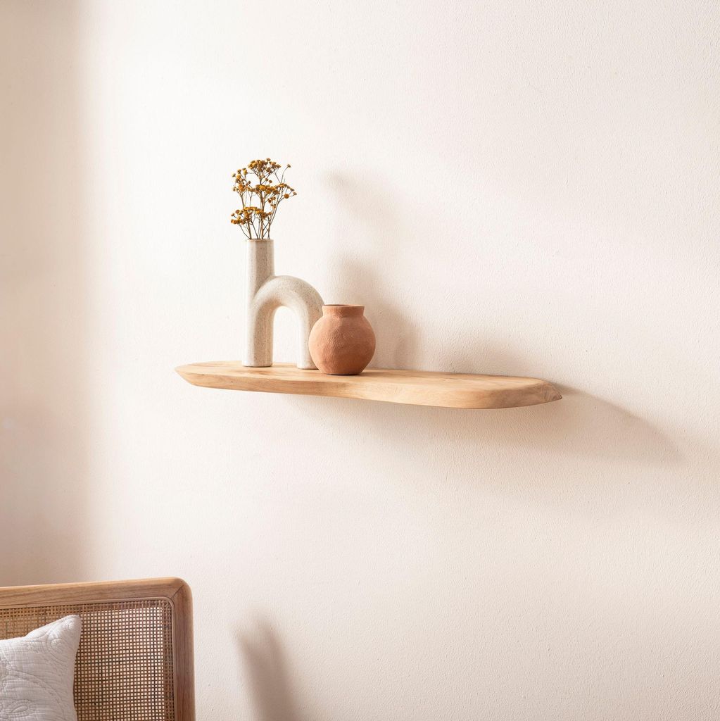 WOHNLING Etagère murale acacia massif 60cm - Etagère design Image du produit 