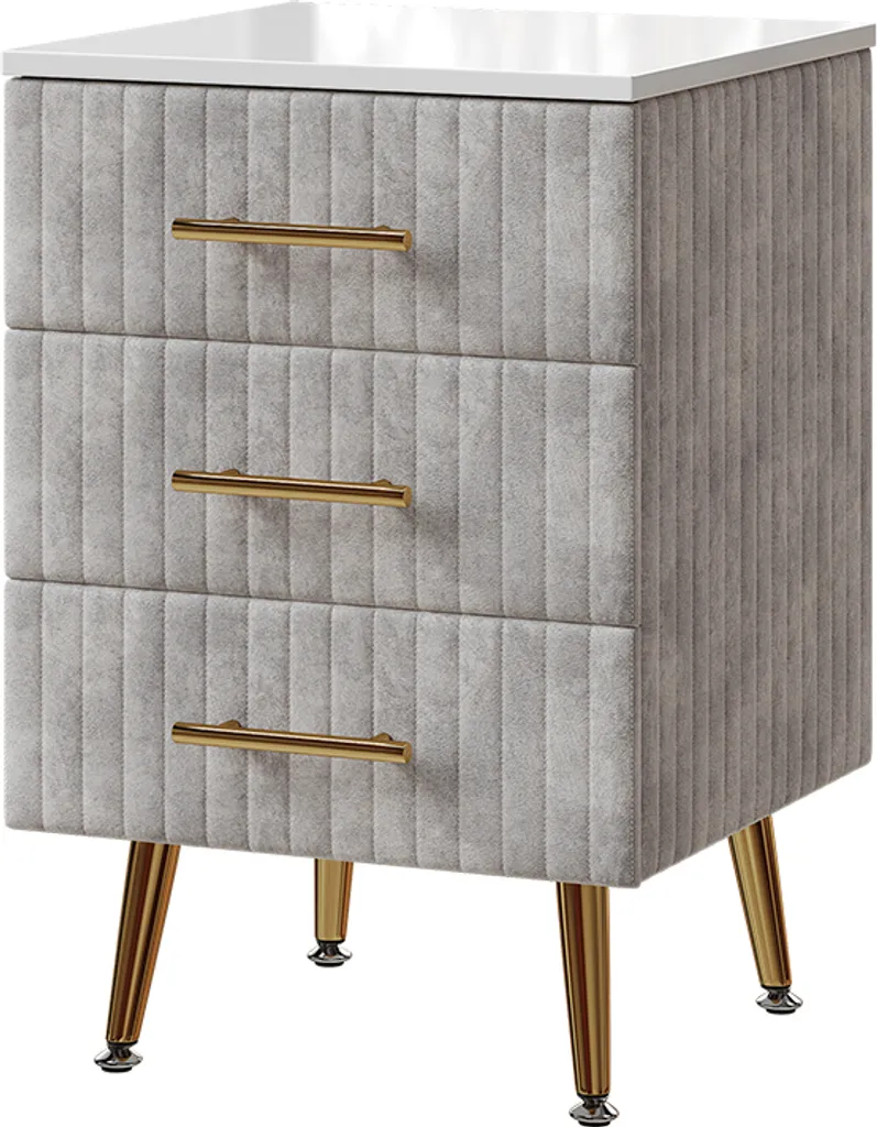Petite table de nuit Vicco Velia 41cm, gagnez de la place avec 3 tiroirs