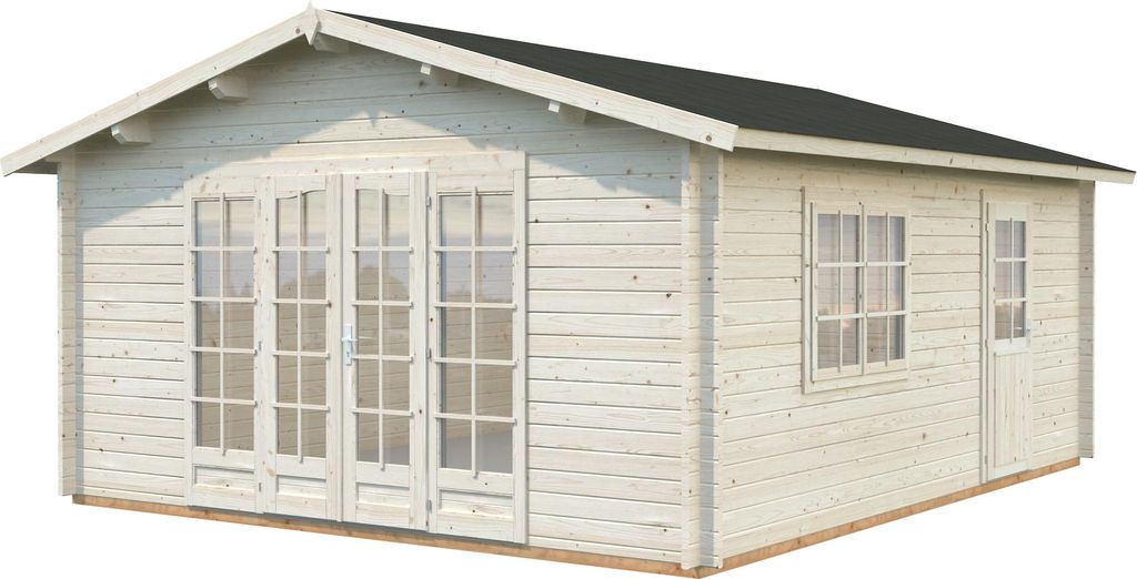 Palmako Gartenhaus Irene 23,9 m² - 44 mm Transparent tauchimprägniert