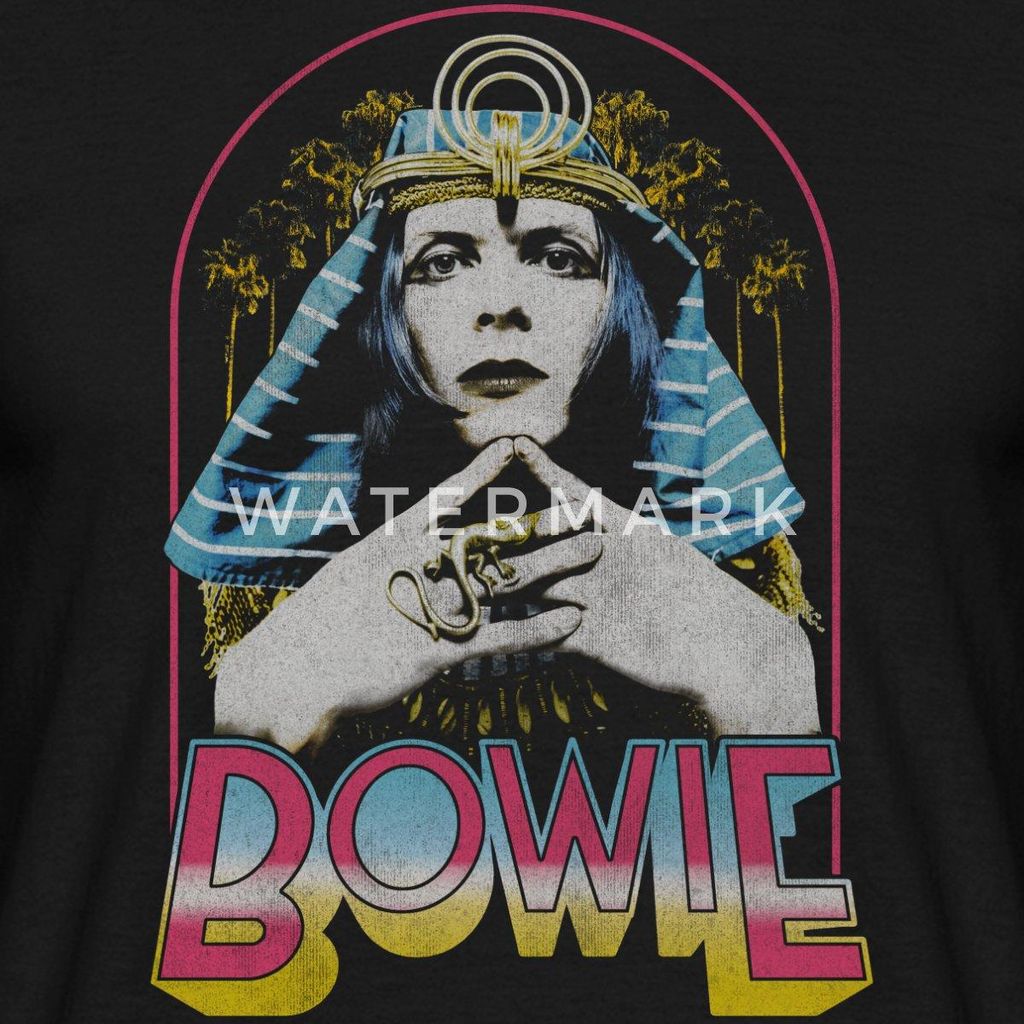Spreadshirt David Bowie Egyptian Männer T-Shirt, L, Schwarz