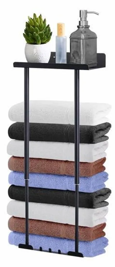 Barre de douche télescopique noire en aluminium de 41 à 75 cm ajustable
