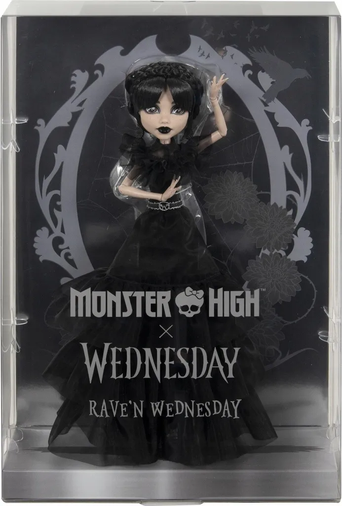 Accessoire Officiel Monster High Mercredi avec Finitions de Luxe Noir