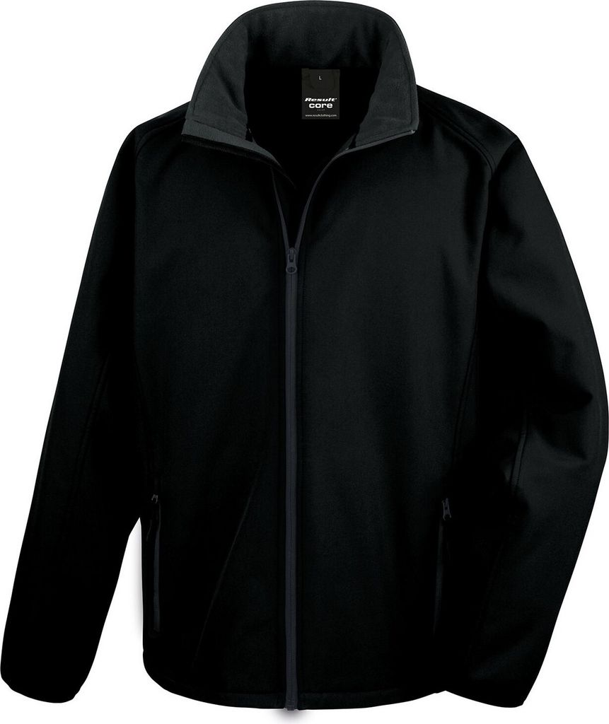 Result Core - Softshelljacke Zum Bedrucken für Herren PC7178 (M) (Schwarz)