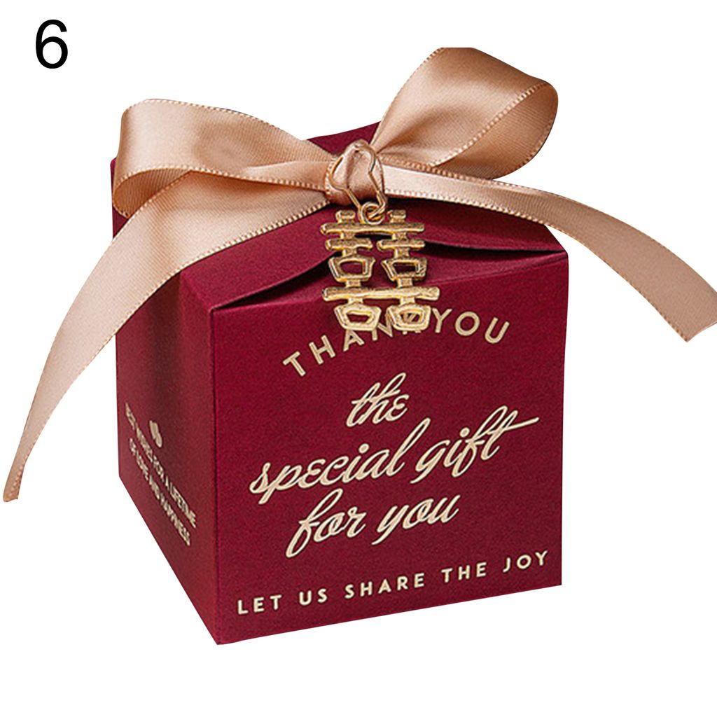 Dekorative Süßigkeitenschachtel Innovative hellfarbene traditionelle Xi-Charakter-Geschenkverpackungskoffer für Hochzeit-6