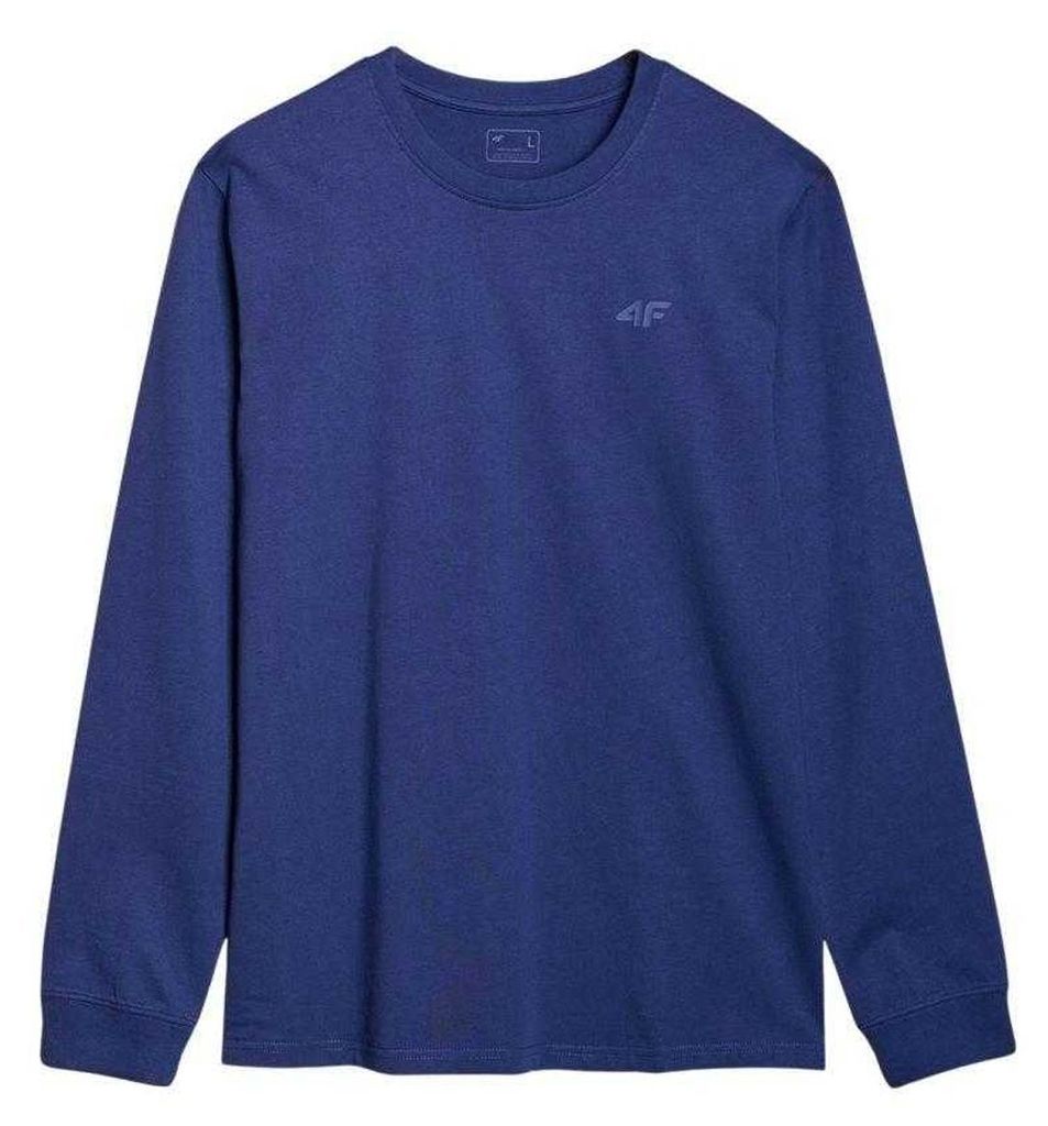 4F - "4FWMM00TLONM432" T-Shirt für Herren Langärmlig PP4741 (L) (Dunkles Marineblau)