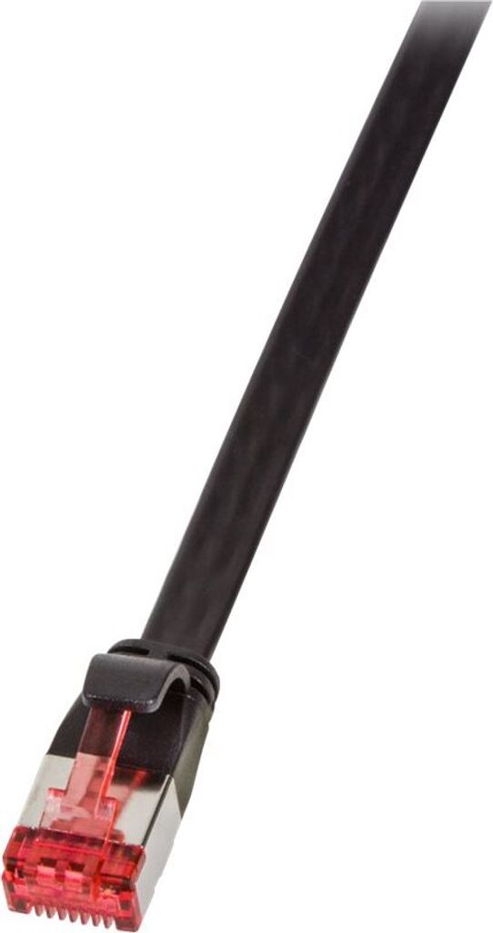 LogiLink U/FTP Flach-Patchkabel Kat. 6A 20,0 m schwarz