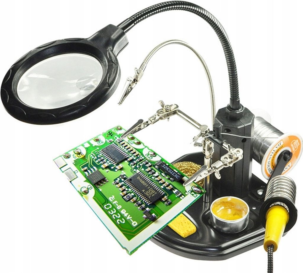 Rosfix TE-802 – Outil de Soudage à Trois Mains avec Loupe | Image du produit 