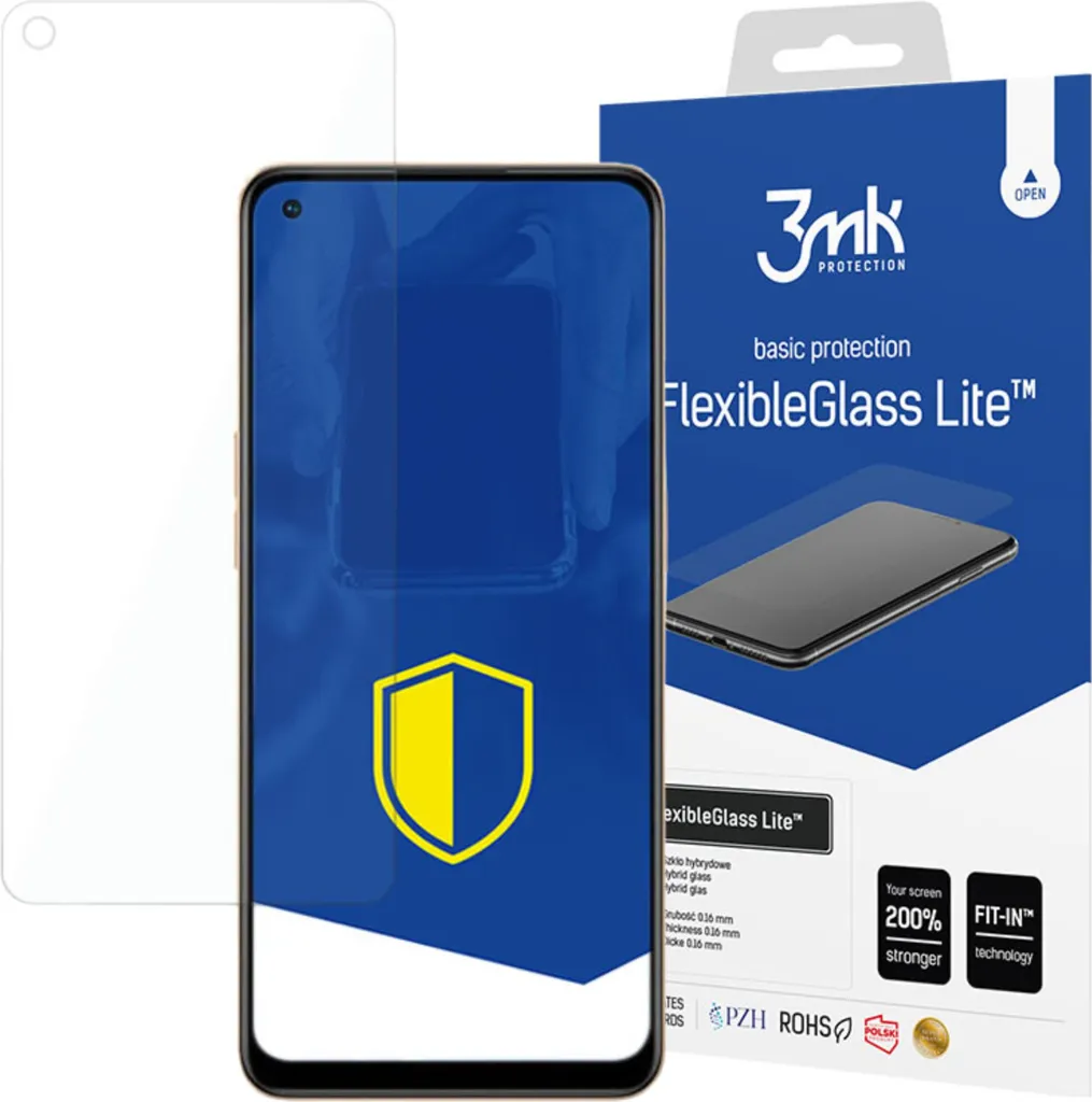 3mk FlexibleGlass Lite Oppo Reno 7: Vetro Ibrido 0,16mm Antigraffio