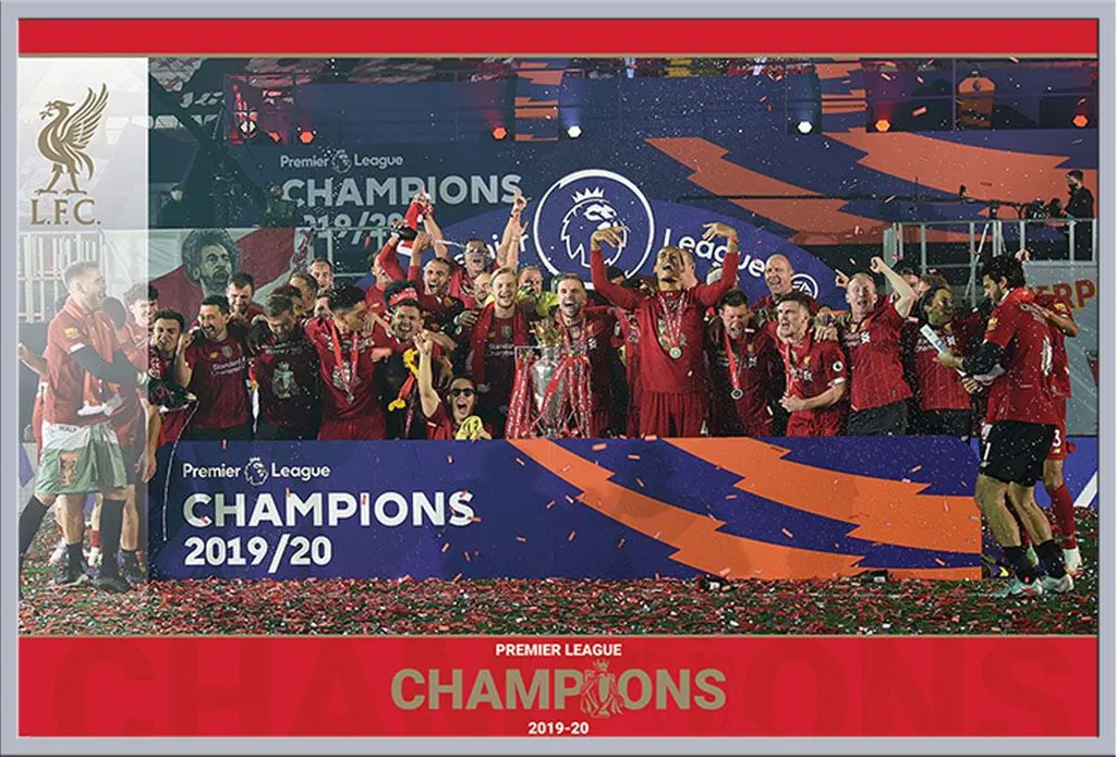 Affiche Liverpool Encadrée Shinsuke Argentée - Vitre Acrylique Incassable
