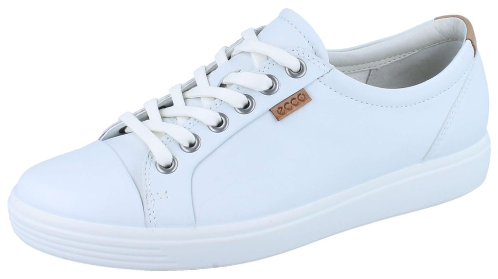 ECCO Soft 7 W Damen Sneaker weiß Glattleder - Größe: 37 Produktbild 