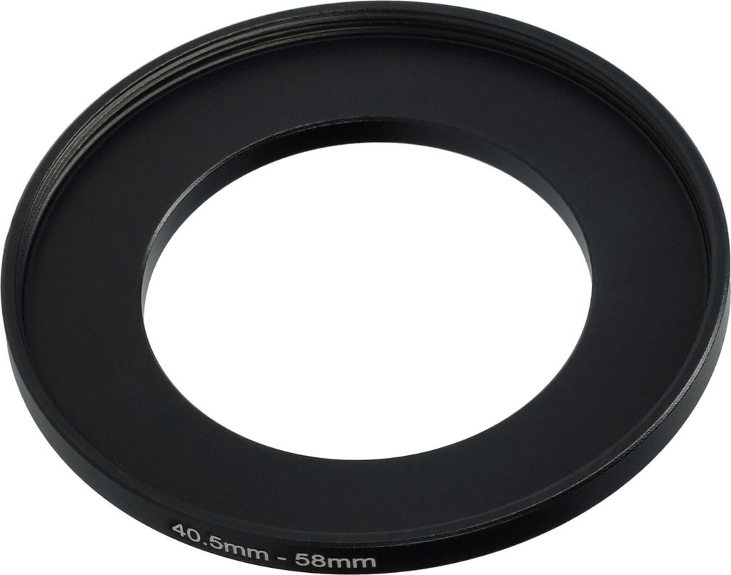 vhbw Step-Up-Ring Adapter 40,5mm - 58mm für Kamera Objektiv - Filteradapter, Metall Schwarz
