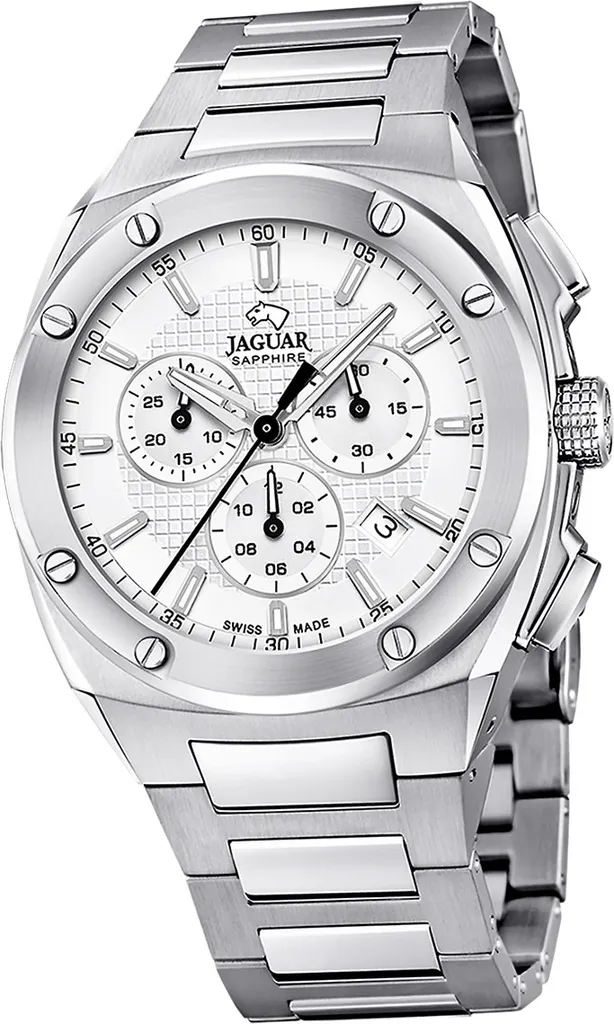 Montre Jaguar Acier Inoxydable Argentée Durable et Précise pour Homme