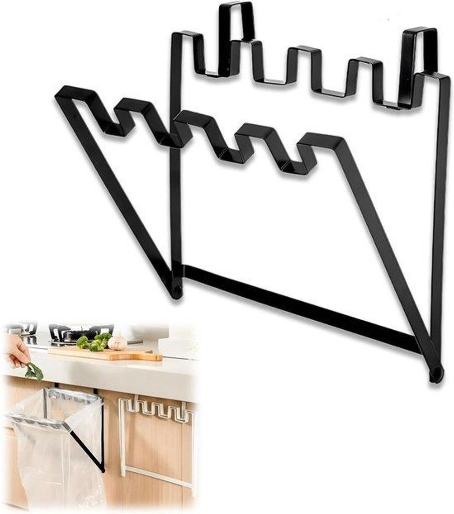 Metallene Opvouwbare Hangende Afvalzakhouder, Draagbare Afvalemmer, Keukenaccessoires, Huisafvalbehaelder, Voor Keuken, Badkamer