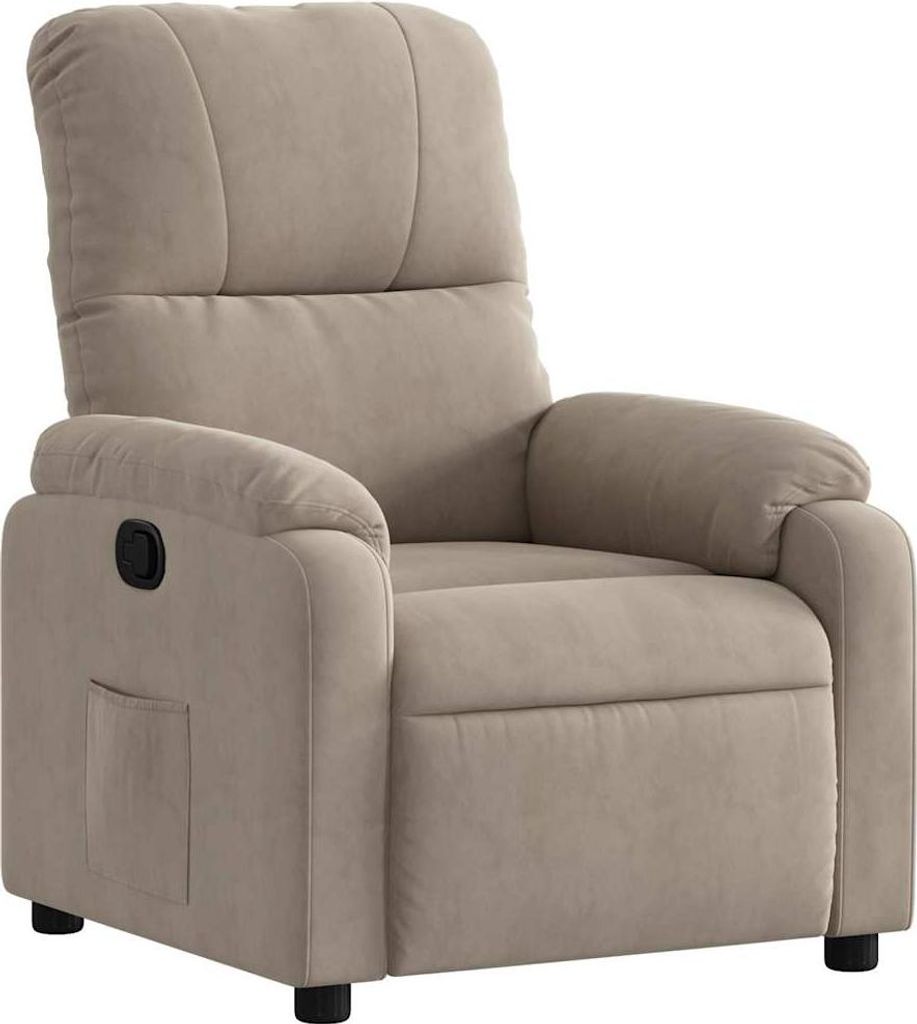 vidaXL Relaxsessel Taupe Mikrofasergewebe