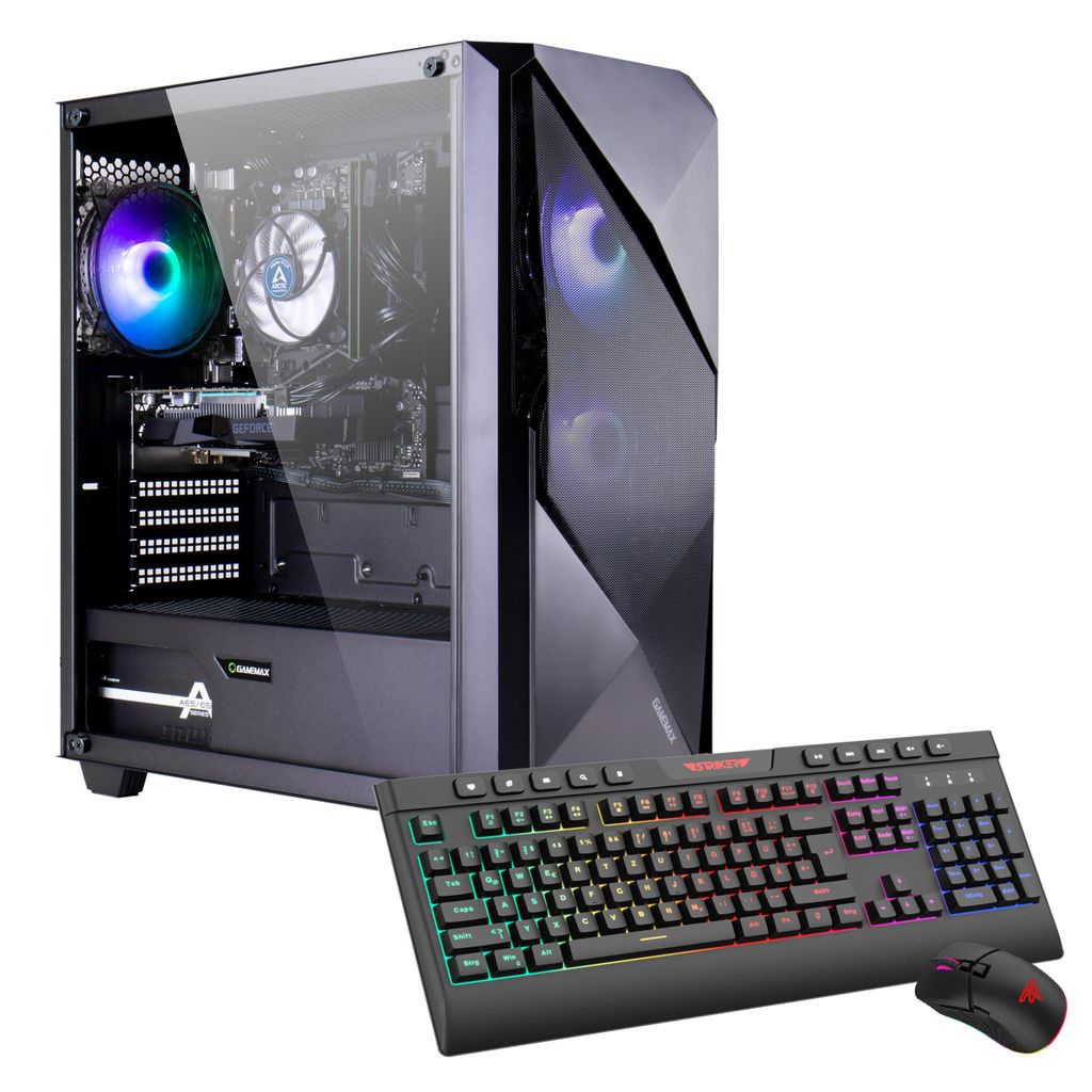 GAMEMAX Gaming-PC Striker 7817 AMD Ryzen 7 9700X 16GB DDR5 RAM 1TB SSD RTX 5060Ti (16GB) Windows 11