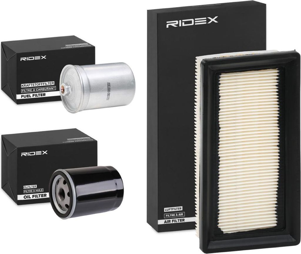RIDEX Filterset Inspektionspaket Filtersatz für FIAT Panda Schrägheck (141) PUNTO (176) Uno Schrägheck (146) für LANCIA Y10 (156) für AUTOBIANCHI
