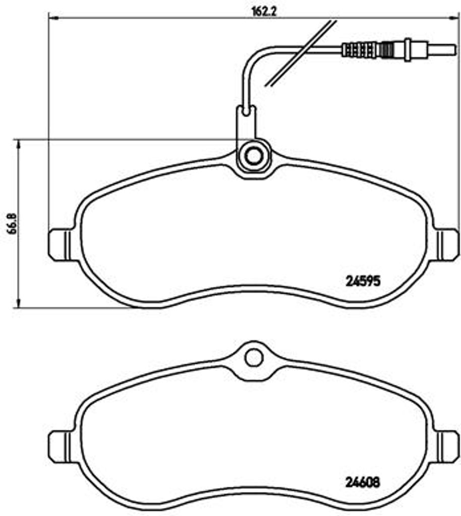 Brembo Bremsbelagsatz, Scheibenbremse Vorderachse P 61 096