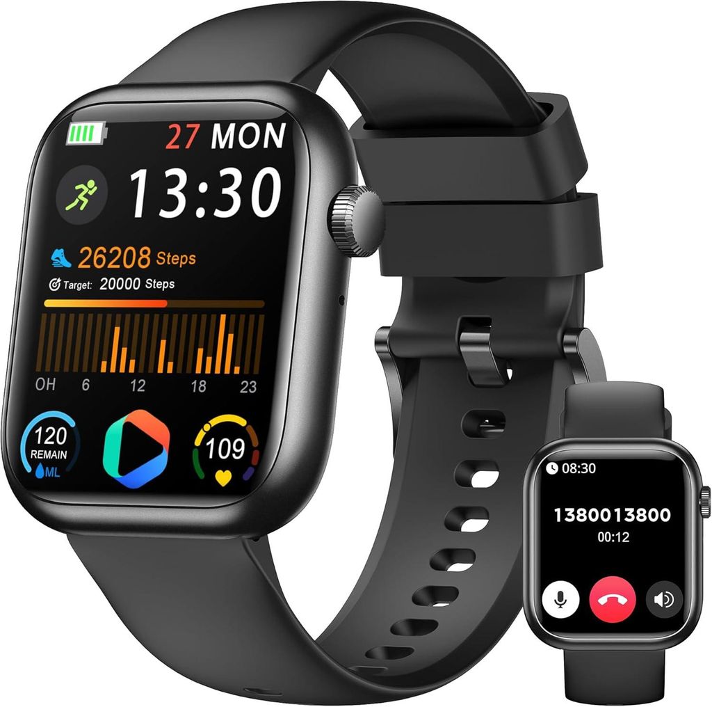Smartwatch Damen Herren, 1.83" HD Fitness Tracker mit Produktbild 