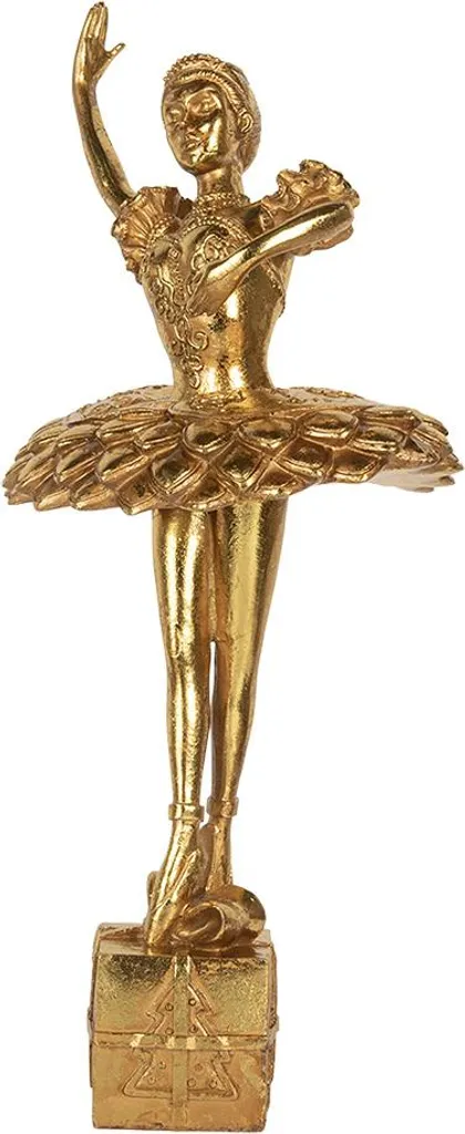 Décoration de Table de Noël Ballerine Dorée 45 cm pour Ambiance Féerique
