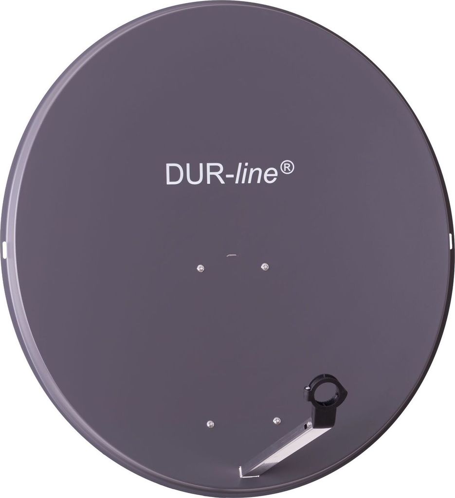 A satellite dish is shown against a white background.