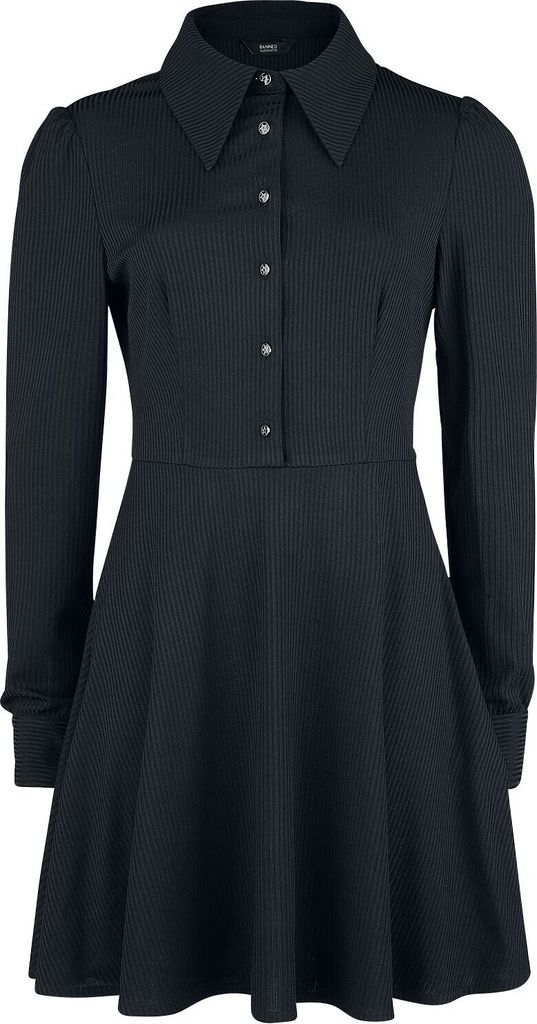 Banned Apparel Kurzes Kleid Damen Pentacle Dress schwarz S