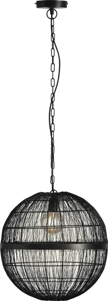 Globo Lighting Hängeleuchte Metall schwarz matt, 1x E27