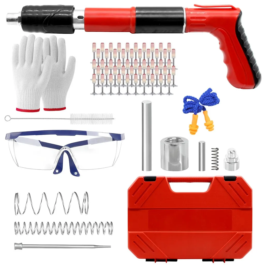 Pistola sparachiodi pneumatica a 5 velocità, 200 chiodi, leggera, a bassa rumorosità, non richiede alimentazione