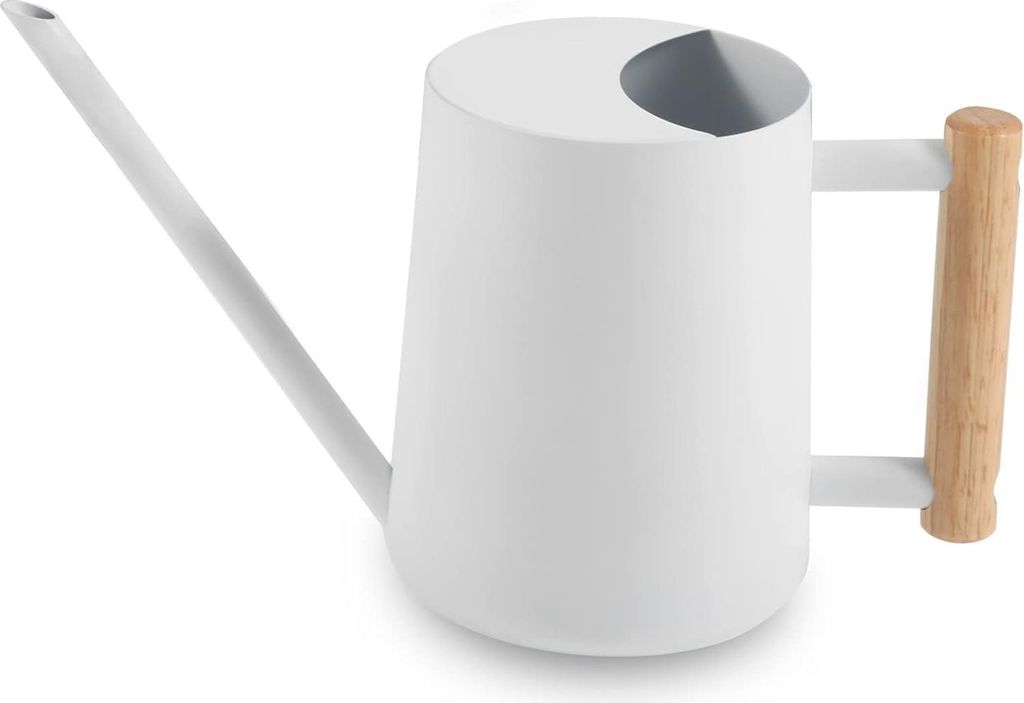 Edelstahl Gießkanne - langlebig und stilvoll - 1 Stück - schwarz/weiß