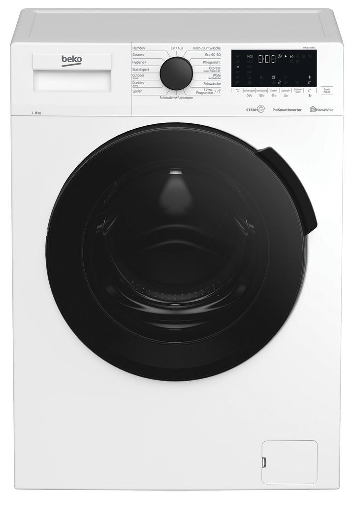 BEKO WMC81464ST1 Waschmaschine 8kg AddXtra-Nachlegefunktion Produktbild 