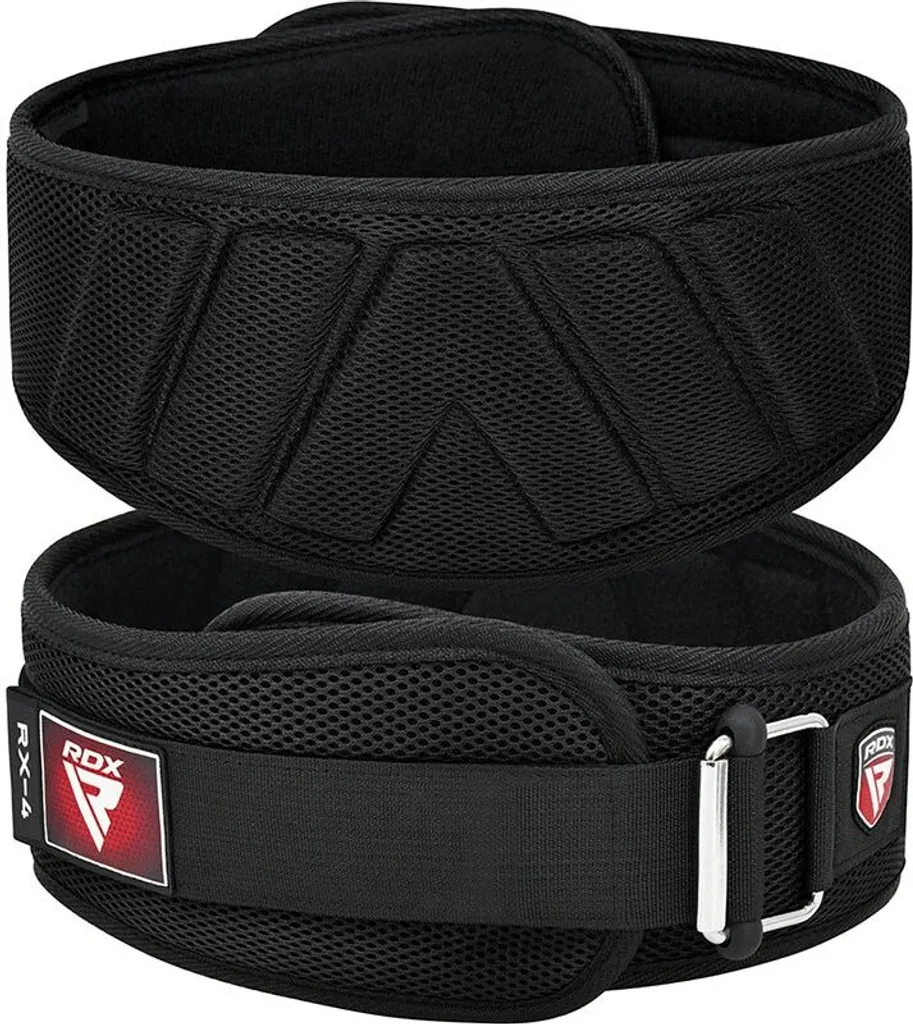 Ceinture de Force en Nylon RDX RX4 Noir S pour Crossfit et Gym