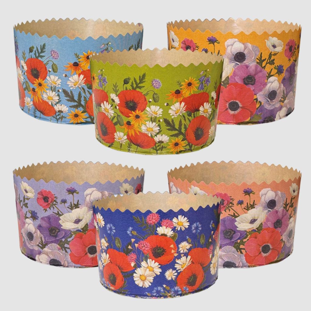 Backform-Set Mohnblumen für Osterkuchen – 5 Stück aus Produktbild 