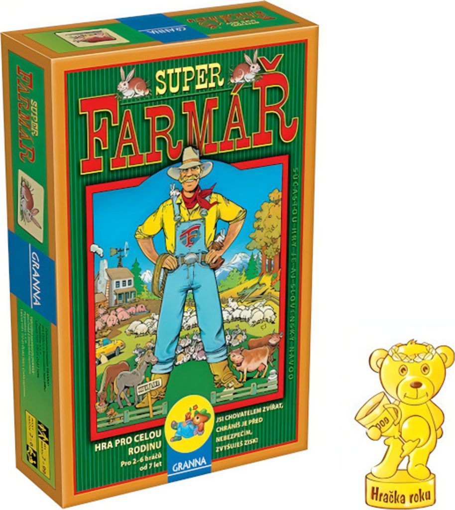 Granna Superfarmer Brettspiel – Tierherde aufbauen für 2-6 Spieler ab 7 Jahren