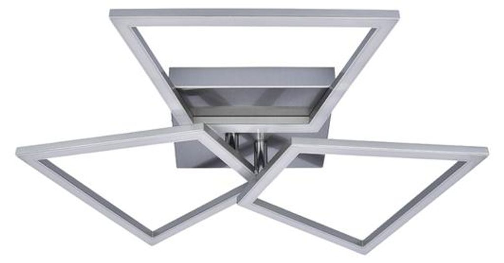MeLiTec LED Deckenleuchte D131 trapezförmige Rahmen, nickel-matt