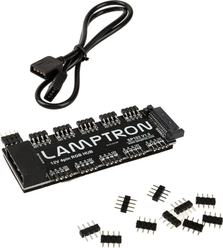 Hub RGB PC Lamptron SP103 pour Synchroniser Ventilateurs et LED