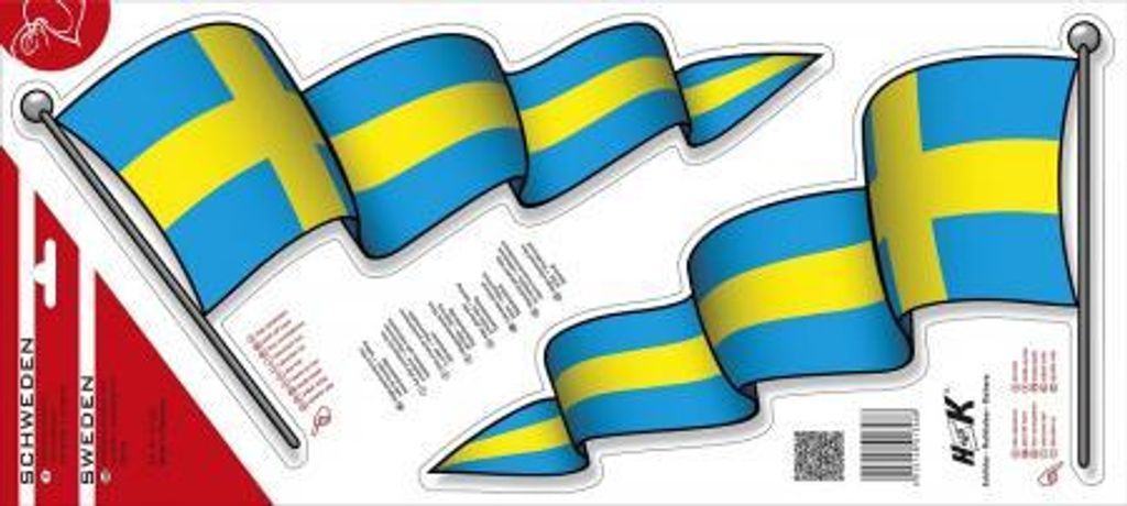 Aufkleber Autoaufkleber - Sweden - Schweden - 301348 - Gr. ca. 34cm x 20cm - 2 Stück = 1 Preis