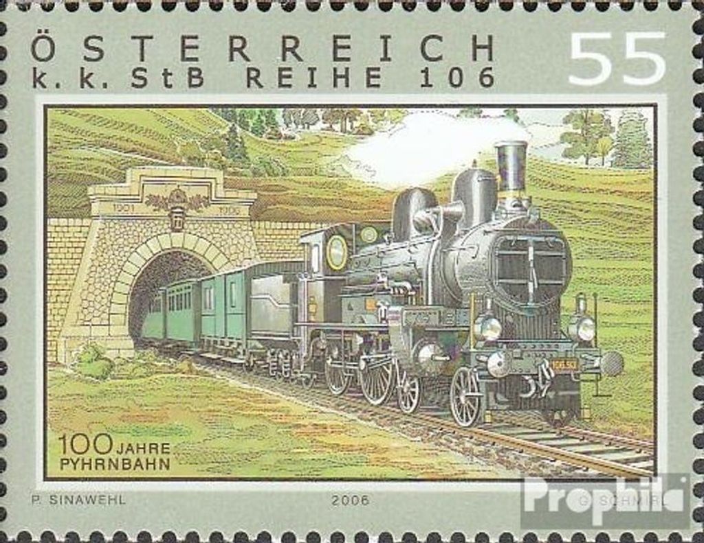 Briefmarken Österreich 2006 Mi 2608 (kompl.Ausg.) postfrisch Eisenbahn