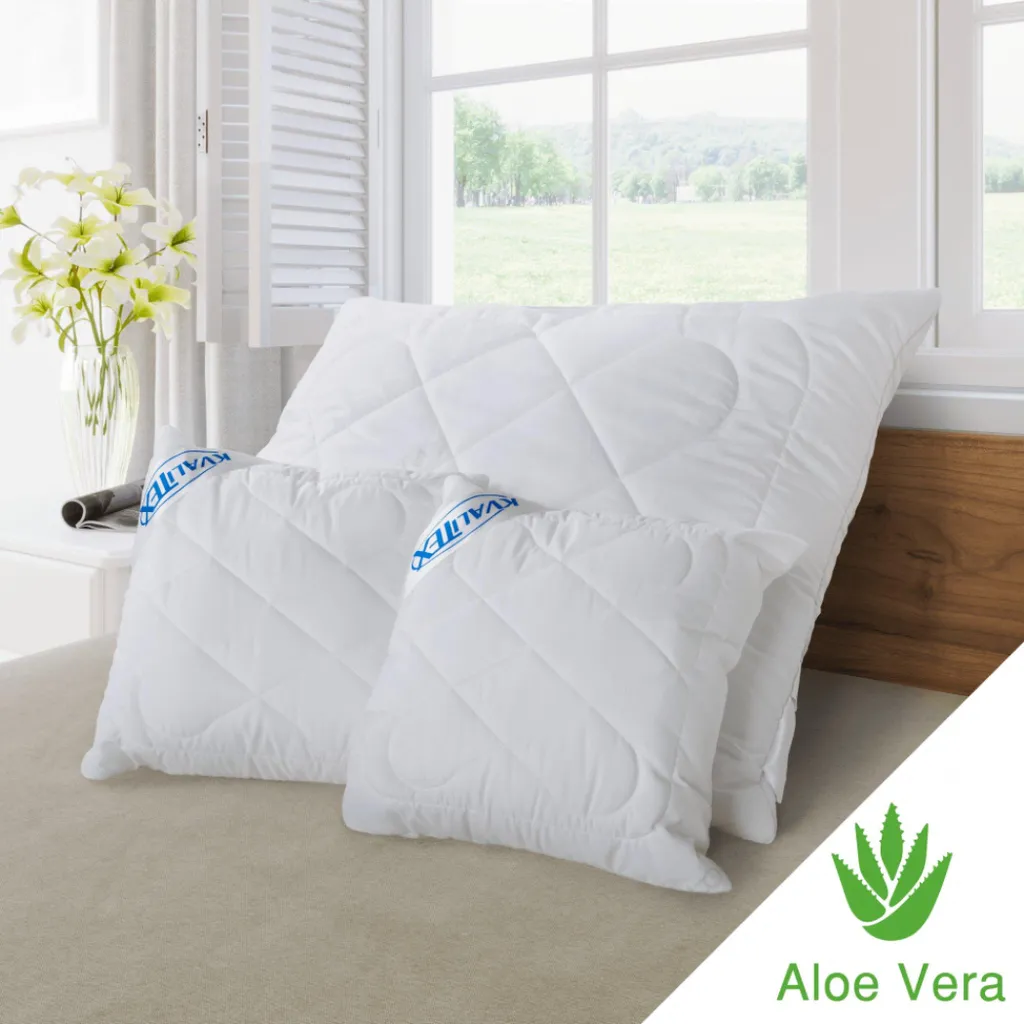 Oreiller Aloe Vera 30x40cm anti-acarien avec zip pour un sommeil pur