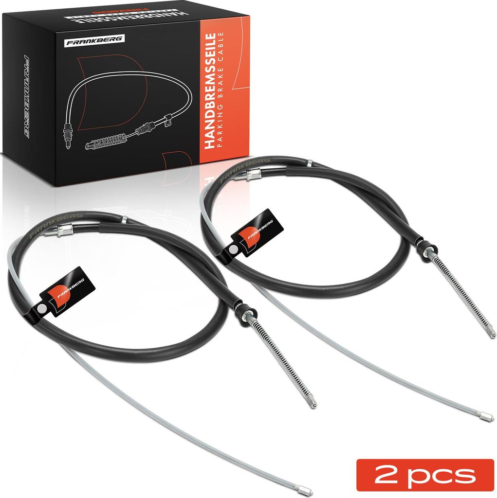 Frankberg 2x Seilzug Feststellbremse Hinterachse beidseitig für VW Polo Stufenheck 602 604 612 614 1.6L 2010-2022