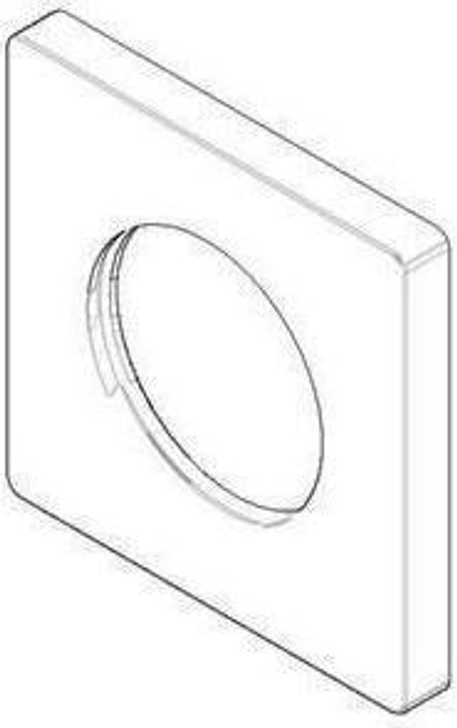 Dornb Rosette 78x78x9mm, d= 45,7mm, 092771022 chrom