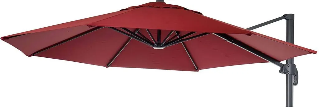 Toile parasol bordeaux 3m haut grammage 220g/m² anti-UV 8 baleines
