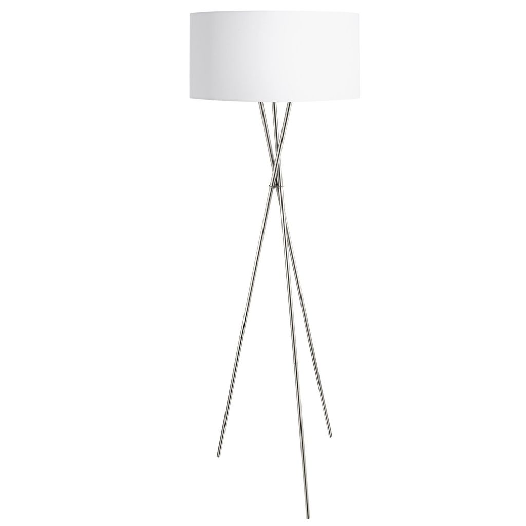 EGLO Fondachelli, Nickel, Silber, Weiß, Schlafzimmer, Wohnzimmer, Stoff, Stahl, II, E27, AC