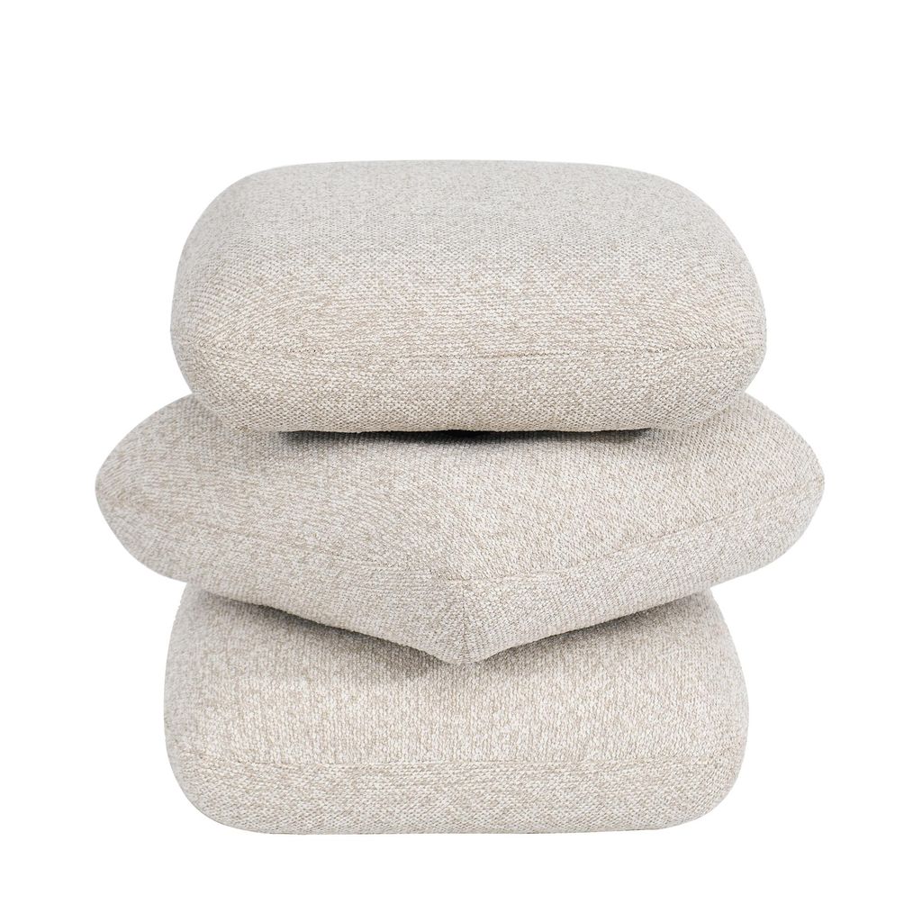 Duhome Sitzhocker aus Bouclé Polsterhocker 360° Drehbar Produktbild 