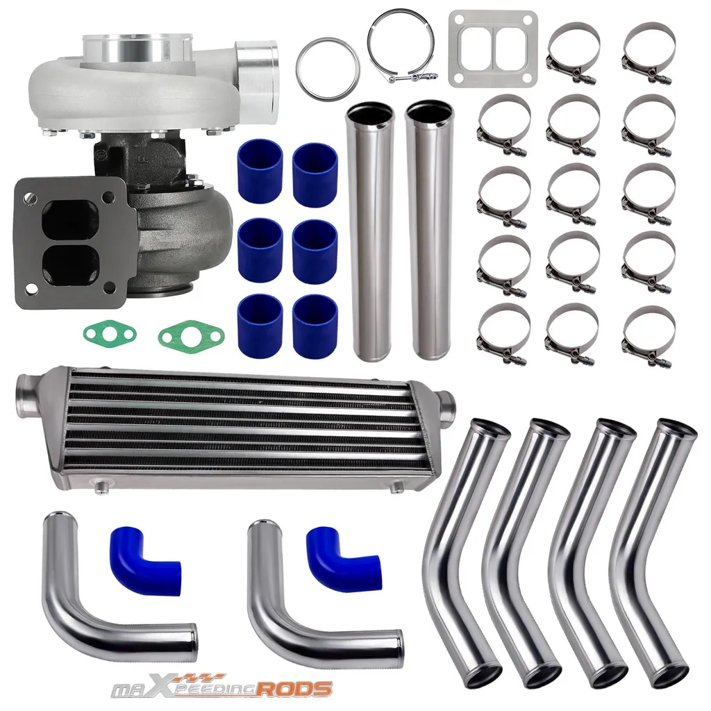 Kit Turbocompresseur T4 600 ch avec Intercooler Universel et Tuyauterie