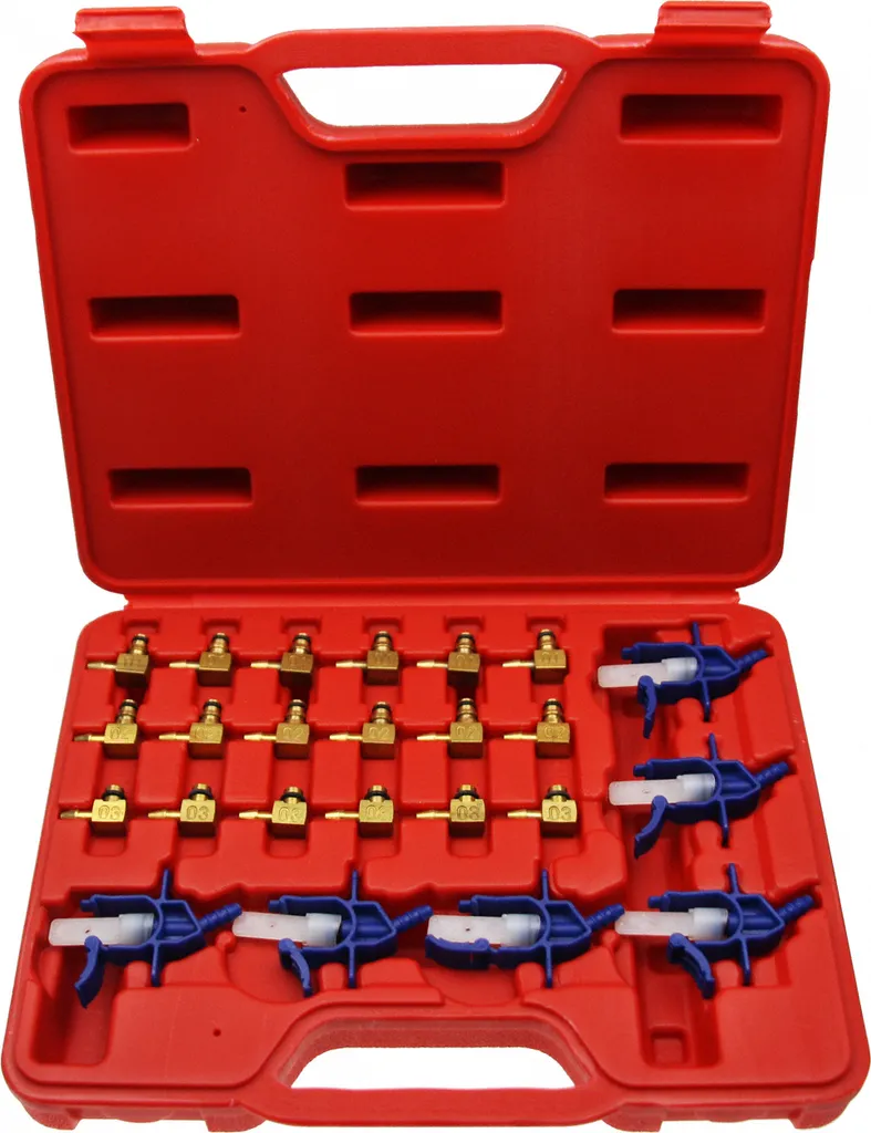Kit Testeur de Quantité de Retour Common Rail avec 24 Embouts Adaptés