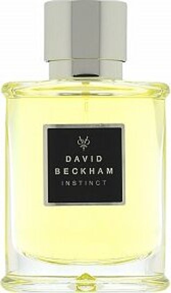 A bottle of David Beckham Instinct eau de Toilette for men.