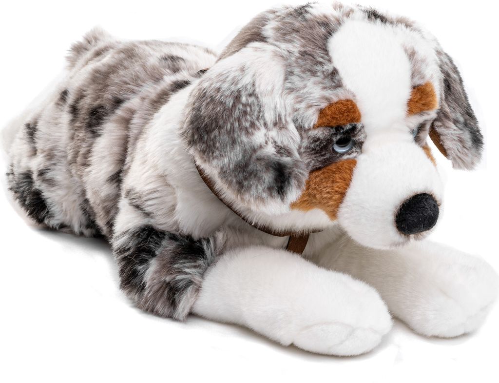 Uni-Toys - Australischer Schäferhund mit Geschirr, liegend Produktbild 