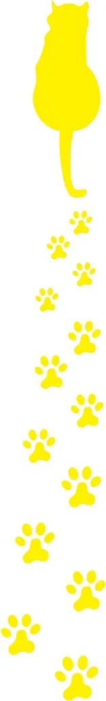 Auto Sticker Gatto Cane Orso Impronta di zampa Impronta di zampa Cool Design Stickers Styling Decal Yellow