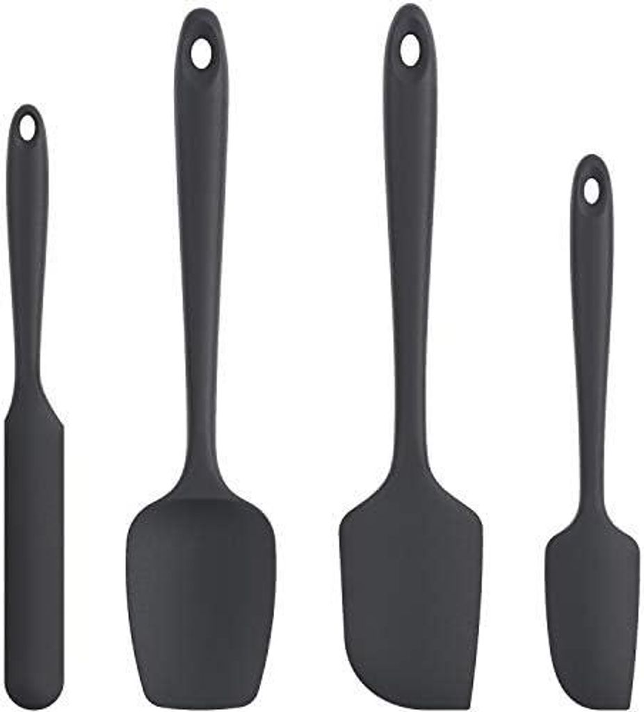 U-Taste Silikon Spatel & Teigschaber 4er Set, 315°C Hitzebeständiger Antihaft-Gummispachtel Kuchenspatel, Nahtloses Einteiliges Design für Koche...