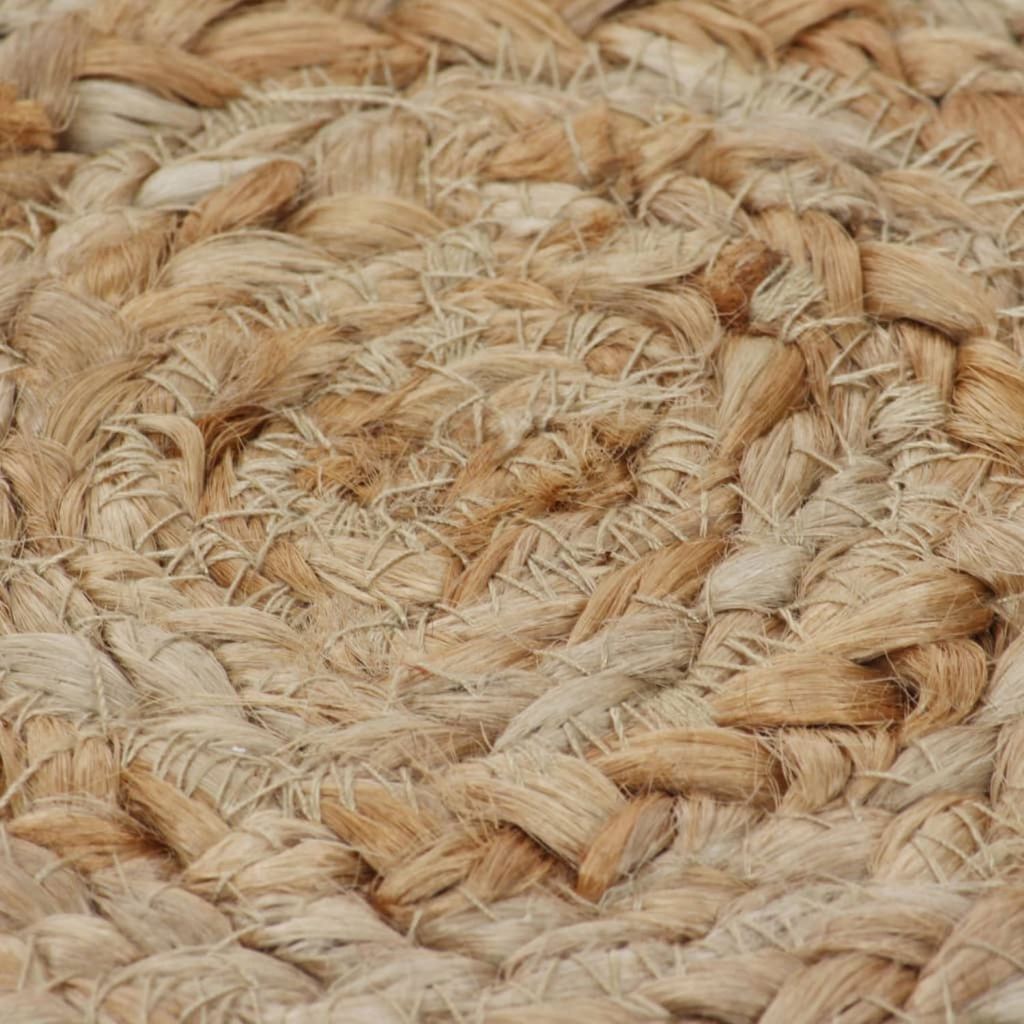vidaXL Tapis tressé jute 120 cm Rond Image du produit 